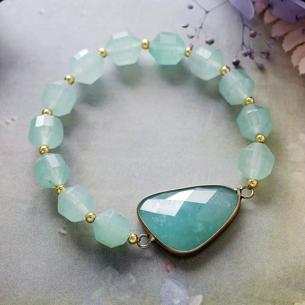 New Classic Women Heart Shape Bracelets Imperial Jaspers Luxury Stretch Elastic Strand Bangles Jewelry Bijoux Dropshipping