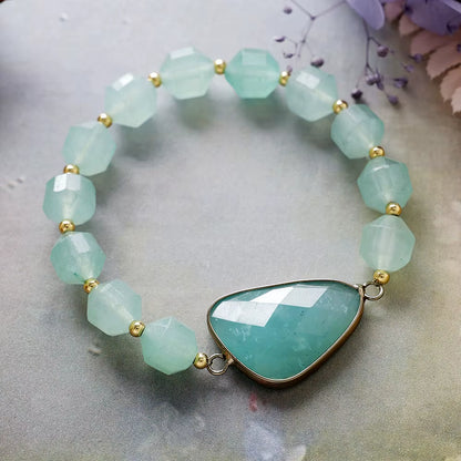 New Classic Women Heart Shape Bracelets Imperial Jaspers Luxury Stretch Elastic Strand Bangles Jewelry Bijoux Dropshipping